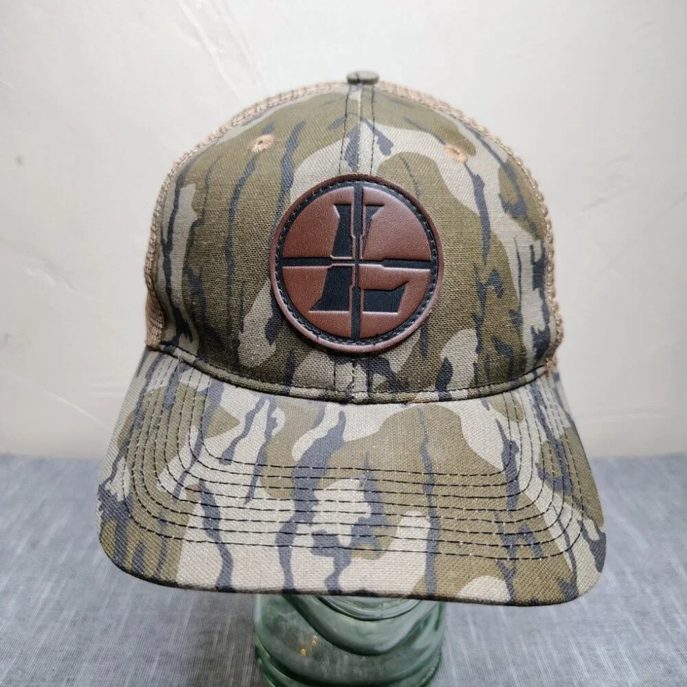 Leupold Optics Trucker Hat Cap‎ Snap Back Tree Bark Camo Mesh Hunting Work Men's